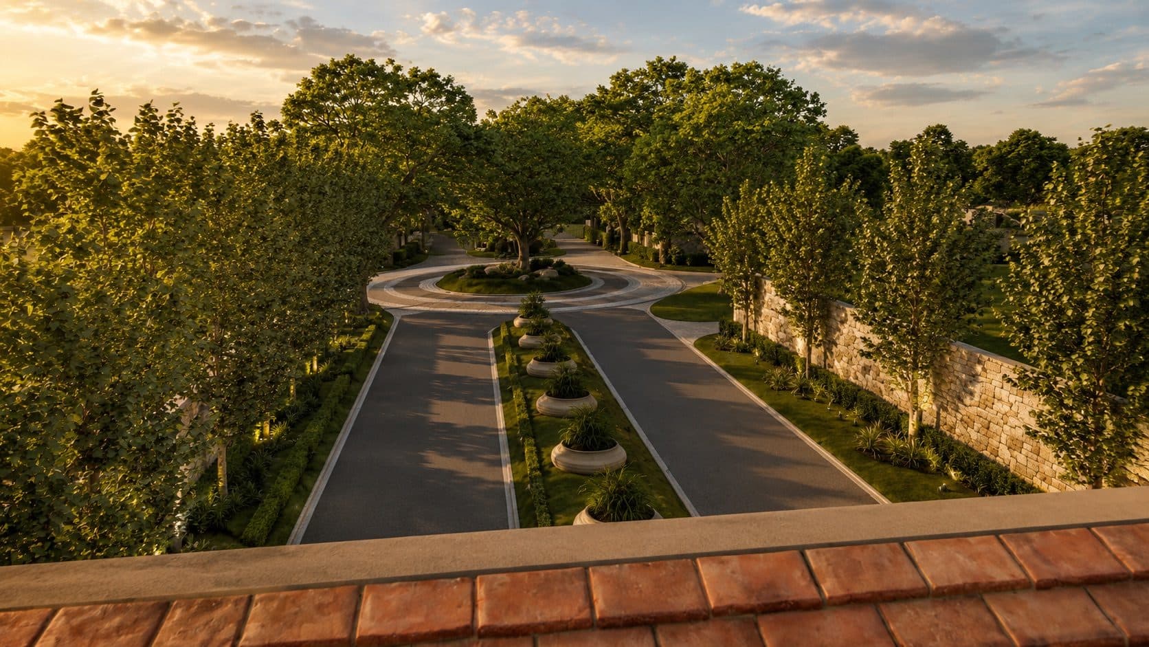 Lakefront lawns
